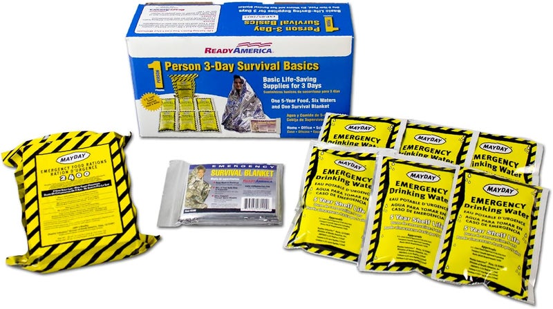QUAKEHOLD! Ready America 1-Person 3-Day Emergency Survival Kit with Food, Water, and Blanket - Image 2